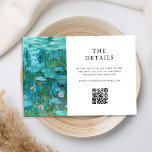 Claude Monet Water Lilies Wedding Enclosure Card<br><div class="desc">Create your own personalised wedding enclosure cards featuring Claude Monet Water Lilies painting.</div>