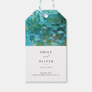 Claude Monet Water Lilies Wedding Gift Tags