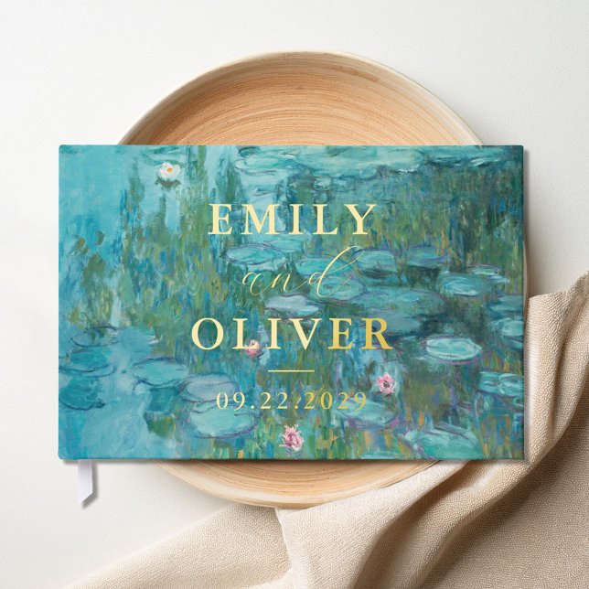 Claude Monet Water Lilies Wedding Guest Book (Creator Uploaded)