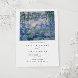 Claude Monet Water Lilies Wedding Invitation<br><div class="desc">Elegant modern wedding invitation featuring Claude Monet Water Lilies painting</div>