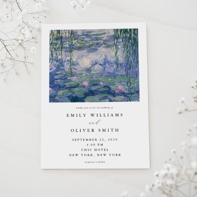 Claude Monet Water Lilies Wedding Invitation (Creator Uploaded)