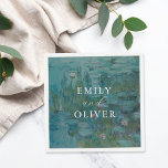 Claude Monet Water Lilies Wedding Napkin<br><div class="desc">Napkins featuring Claude Monet Water Lilies painting.</div>