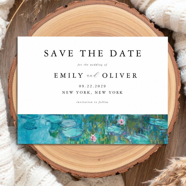 Claude Monet Water Lilies Wedding Save The Date (Creator Uploaded)