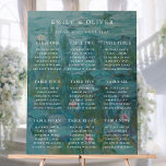Claude Monet Water Lilies Wedding Seating Chart<br><div class="desc">Acrylic wedding seating chart sign featuring modern typography in and Claude Monet Water Lilies painting background</div>