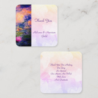 Claude Monet Water lilies Wedding Thank You Card