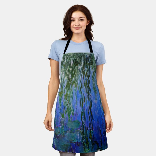 Claude Monet - Water Lilies with weeping willow Apron (Worn)