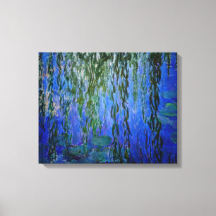 Claude Monet - Water Lilies with weeping willow Canvas Print