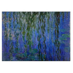 Claude Monet - Water Lilies with weeping willow Cutting Board