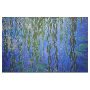Claude Monet - Water Lilies with weeping willow Fabric