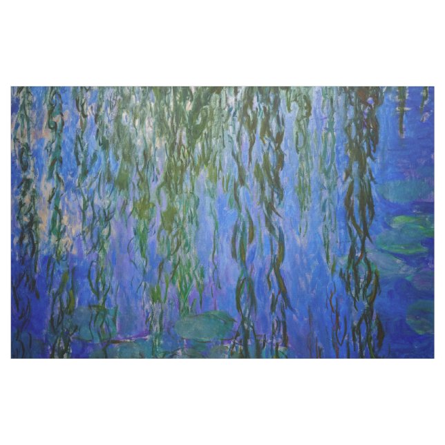 Claude Monet - Water Lilies with weeping willow Fabric (Yard)