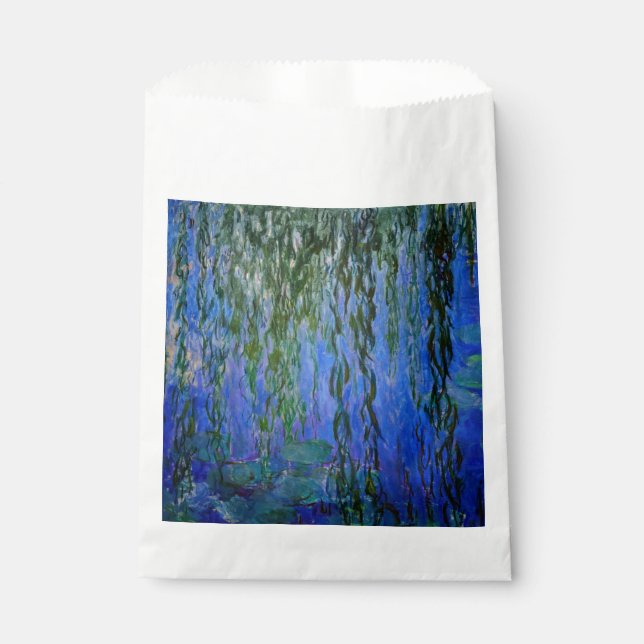 Claude Monet - Water Lilies with weeping willow Favour Bags (Front)