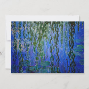 Claude Monet - Water Lilies with weeping willow Invitation