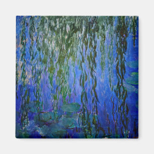 Claude Monet - Water Lilies with weeping willow Magnet