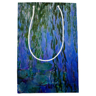 Claude Monet - Water Lilies with weeping willow Medium Gift Bag