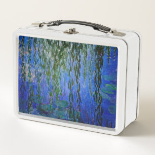 Claude Monet - Water Lilies with weeping willow Metal Lunch Box