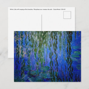 Claude Monet - Water Lilies with weeping willow Postcard