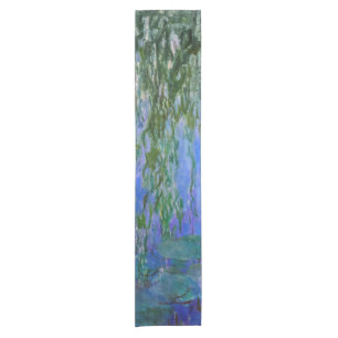 Claude Monet - Water Lilies with weeping willow Short Table Runner