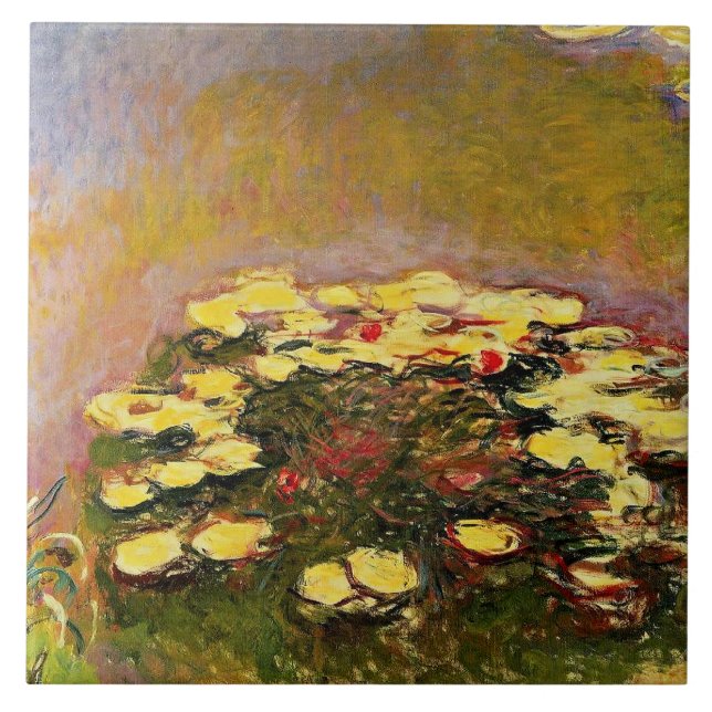 Claude Monet, Water Lilies (yellow), Tile (Front)