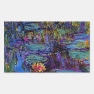 Claude Monet Water Lillies 1917 Rectangular Sticker