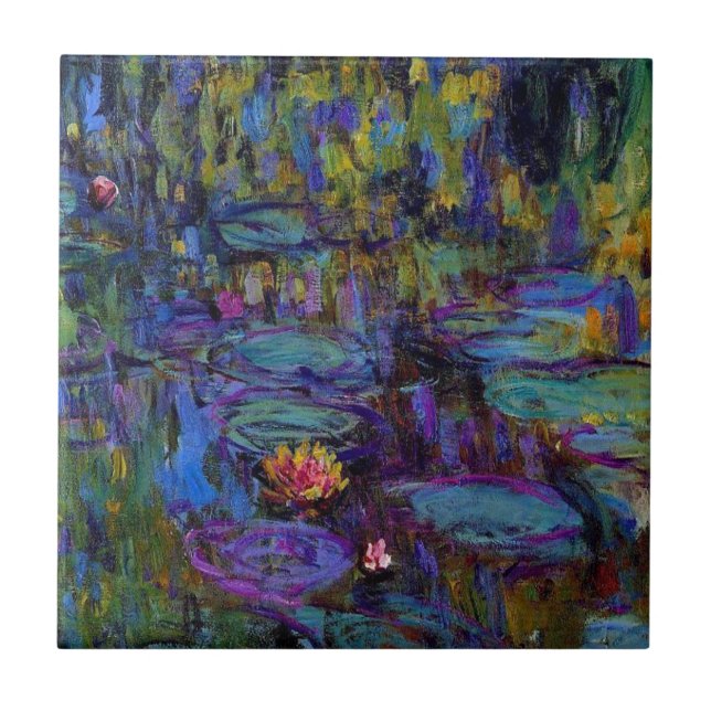 Claude Monet Water Lillies 1917 Tile (Front)