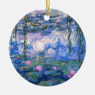 Claude Monet Water Lillies 1919 Ceramic Tree Decoration
