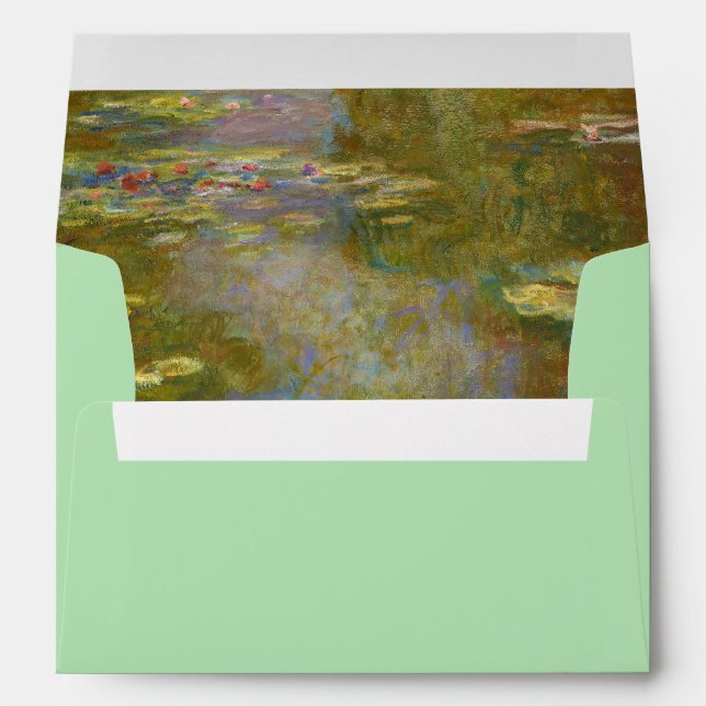 Claude Monet - Water Lily Pond 1917 Envelope (Back (Bottom))