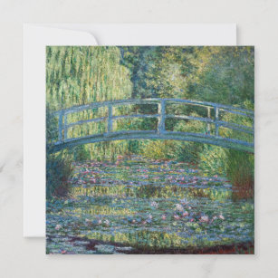 Claude Monet - Water Lily pond, Green Harmony Invitation