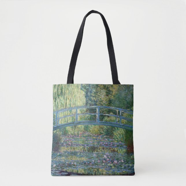 Claude Monet - Water Lily pond, Green Harmony Tote Bag (Front)