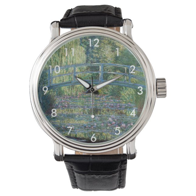 Claude Monet - Water Lily pond, Green Harmony Watch (Front)