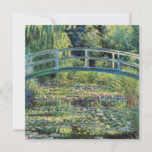 Claude Monet - Water Lily Pond & Japanesese Bridge Invitation