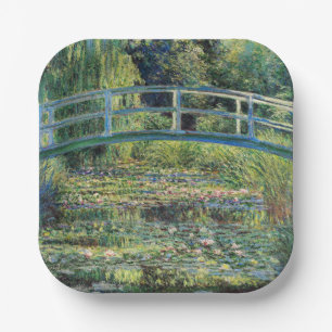 Claude Monet - Water Lily Pond & Japanesese Bridge Paper Plate