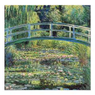 Claude Monet - Water Lily Pond & Japanesese Bridge Photo Print