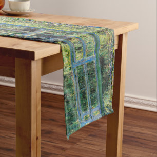 Claude Monet - Water Lily Pond & Japanesese Bridge Short Table Runner