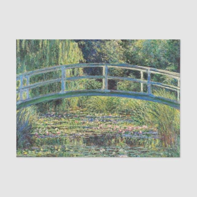 Claude Monet - Water Lily Pond & Japanesese Bridge Tissue Paper (Front)