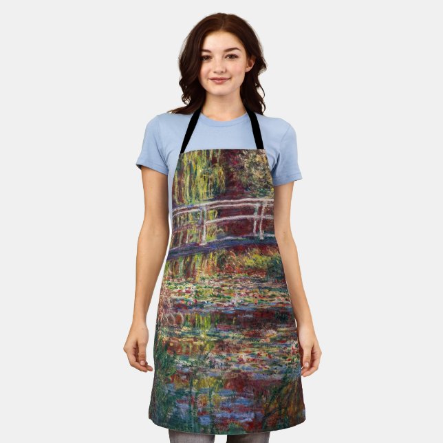 Claude Monet - Water Lily pond, Pink Harmony Apron (Worn)