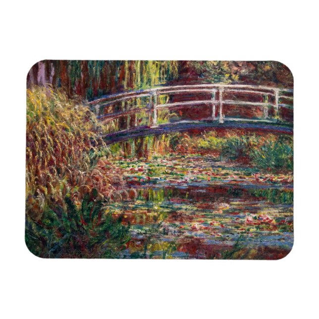 Claude Monet - Water Lily pond, Pink Harmony Magnet (Horizontal)