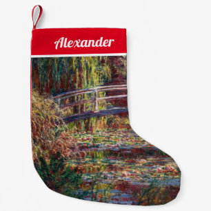 Claude Monet - Water Lily pond, Pink Harmony Small Christmas Stocking