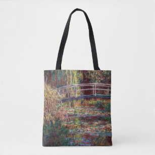 Claude Monet - Water Lily pond, Pink Harmony Tote Bag