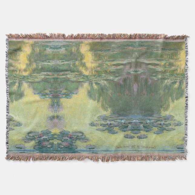 Claude Monet - Waterlilies - 1907 Throw Blanket (Front)