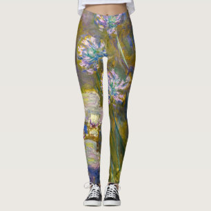 Claude Monet - Waterlilies and Agapanthus Leggings