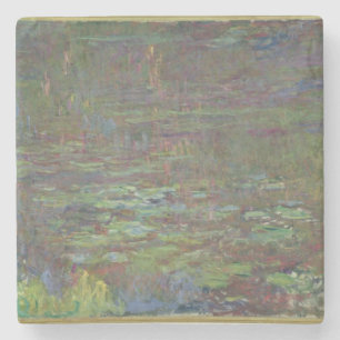 Claude Monet Waterlilies at Sunset Stone Coaster