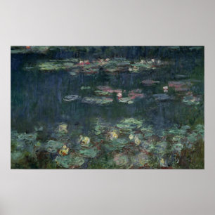 Claude Monet   Waterlilies: Green Reflections Poster