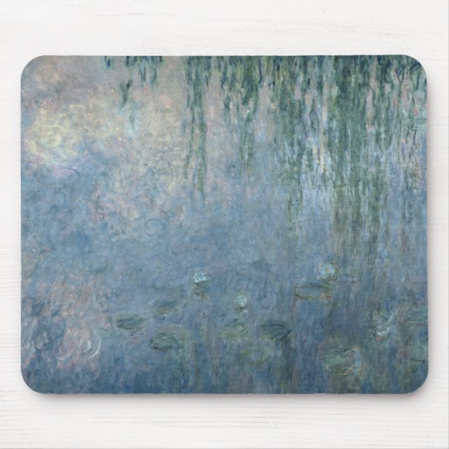 Claude Monet | Waterlilies: Morning Weeping Willow Mouse Pad (Front)