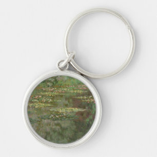 Claude Monet Waterlilies or The Water Lily Pond Key Ring