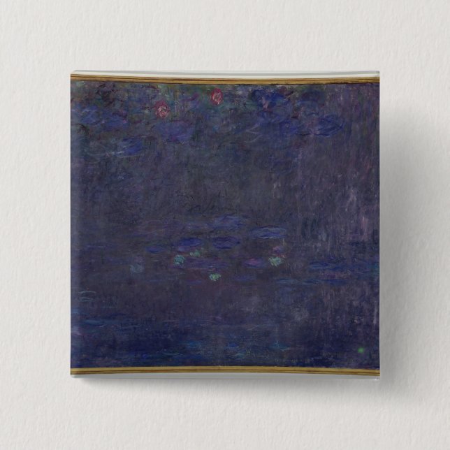 Claude Monet | Waterlilies: Reflections of Trees 15 Cm Square Badge (Front)