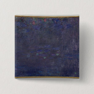 Claude Monet Waterlilies: Reflections of Trees 15 Cm Square Badge
