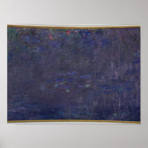 Claude Monet Waterlilies: Reflections of Trees Poster
