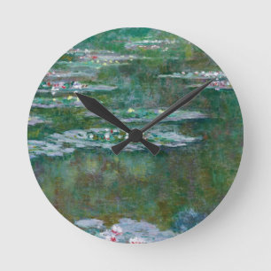 Claude Monet // Waterlilies Round Clock