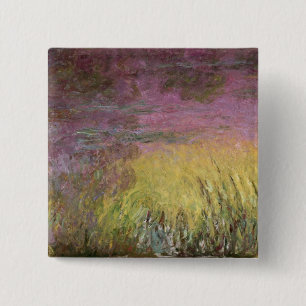 Claude Monet Waterlilies Sunset, 1915-26 15 Cm Square Badge