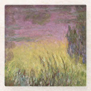 Claude Monet Waterlilies Sunset, 1915-26 Glass Coaster
